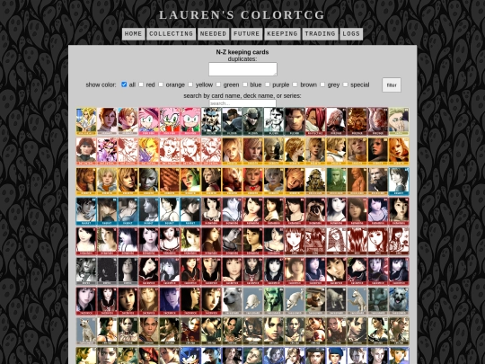 colors/keepingcardsN-Z screenshot