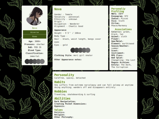 azverse/chara/nova screenshot