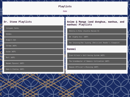 playlists screenshot