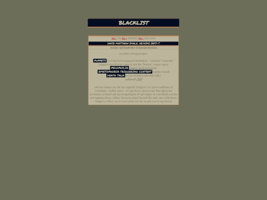 blacklist screenshot