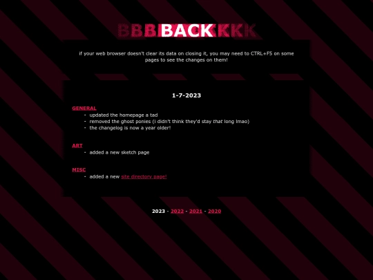 changelog screenshot