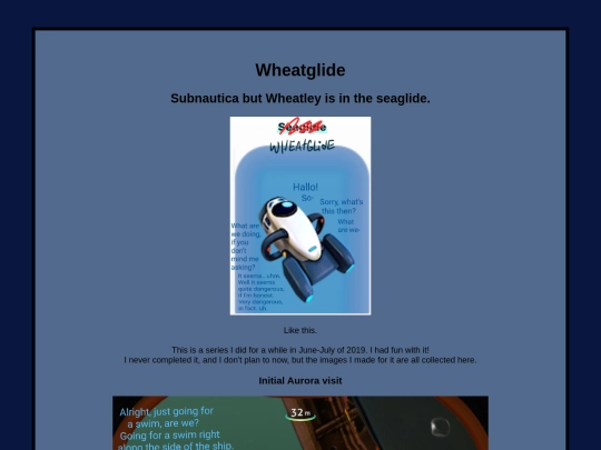 Wheatglide saga/Wheatglidearchive screenshot