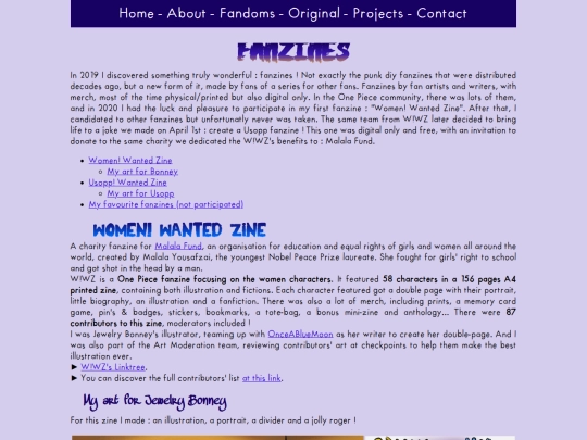 fanzines screenshot