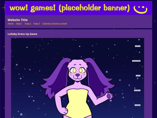 games/dressup screenshot