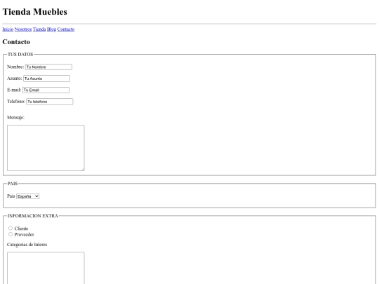 Trabajos/tiendamueble/formulario screenshot