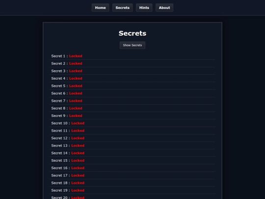 secrets screenshot