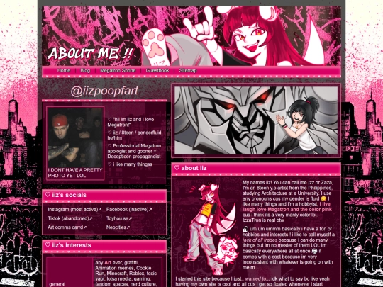 personal/about-me screenshot