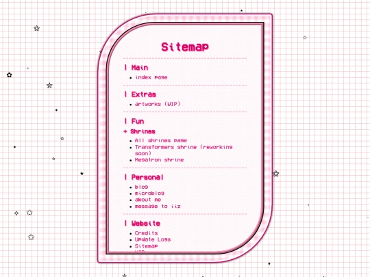 website/sitemap screenshot