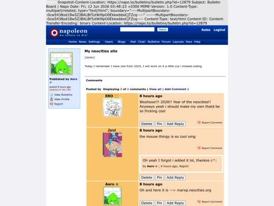Bulletin Board _ Napo screenshot