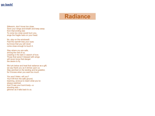 mywriting/radiance screenshot