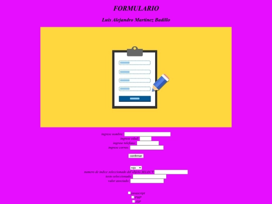formulario con validacion screenshot