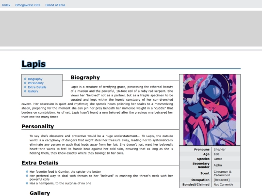 Character Wiki/Lapis screenshot