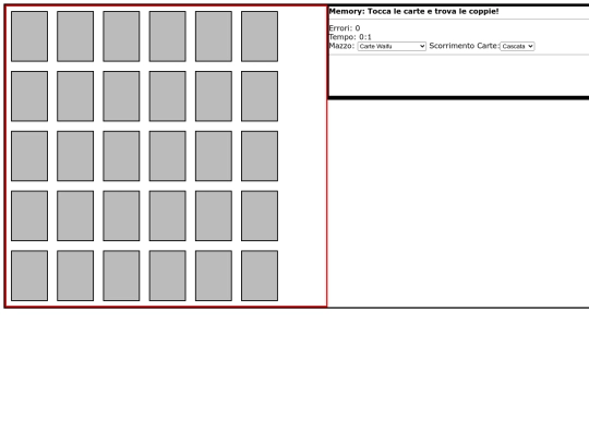 Giochi/Memory screenshot