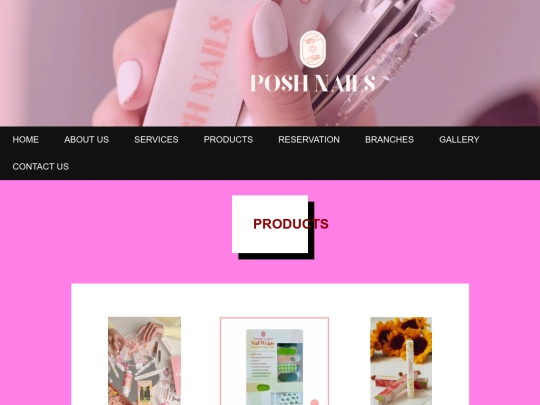 Products screenshot