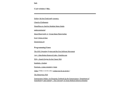 sites screenshot