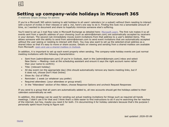 MS365_Holidays screenshot