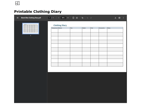 printable diary screenshot
