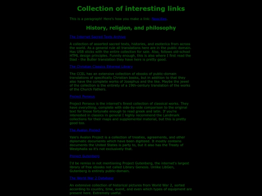 weblinks screenshot