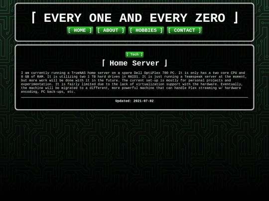hobbies/tech/Home Server screenshot
