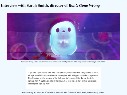 smith/sarah-smith-rons-gone-wrong-interview screenshot