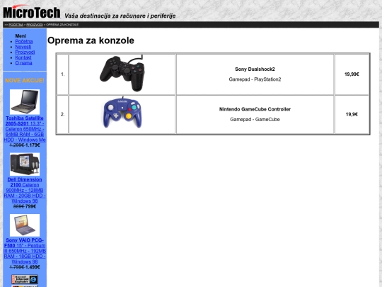 product/oprema-konz screenshot