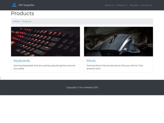 products screenshot