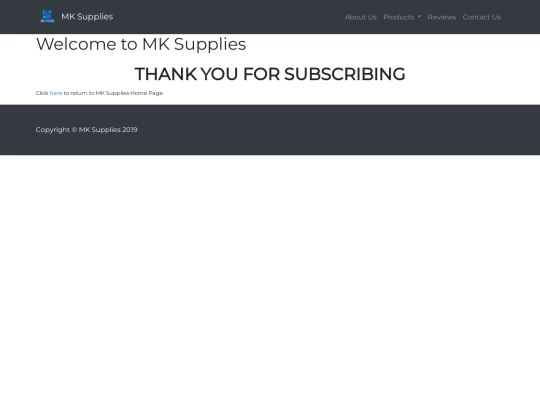 thankyou screenshot