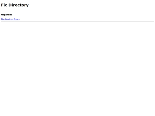 Fanfiction/FicDirectory screenshot