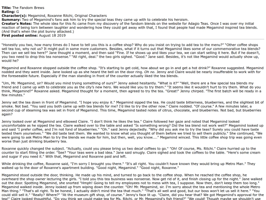 Fanfiction/MegamindFics.html/TheFandomBrews screenshot