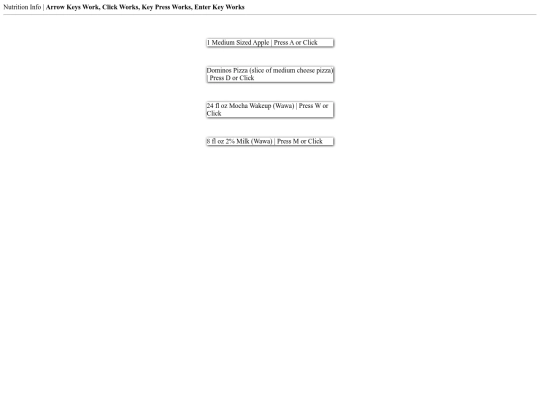menu screenshot