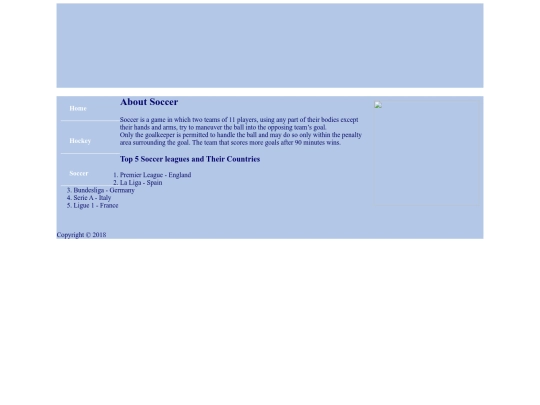World Of Sports/Soccer screenshot