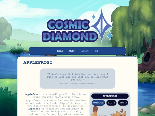 wcsr/characters/applefrost screenshot