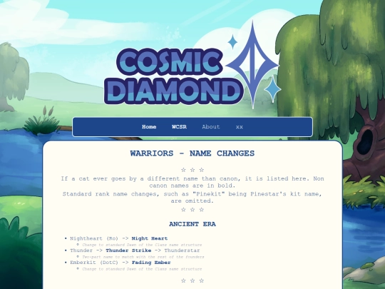 wcsr/namechanges screenshot
