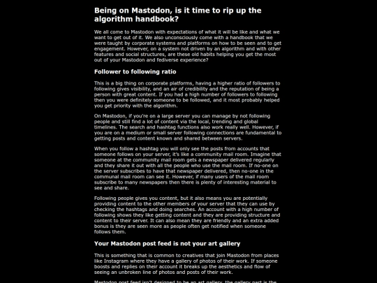 MastodonBlog screenshot