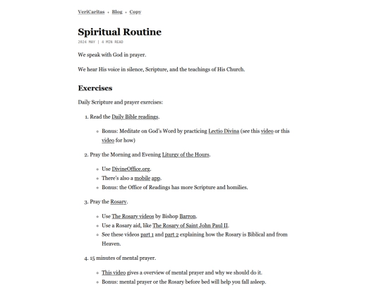 blog/spiritual-routine screenshot