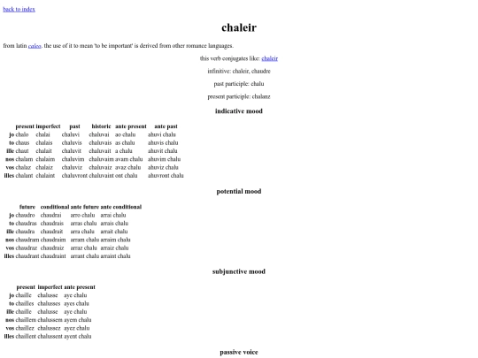romant/conjugation/chaleir screenshot