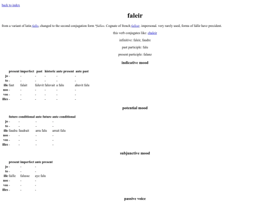 romant/conjugation/faleir screenshot