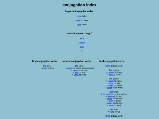romant/conjugation screenshot