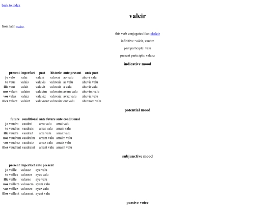 romant/conjugation/valeir screenshot