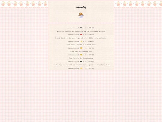 blog/microblog screenshot