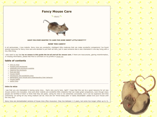 knowledge/mousecare screenshot
