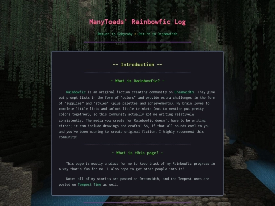 library/rainbowfic screenshot
