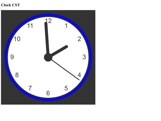 CSTclock screenshot