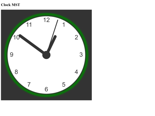MSTclock screenshot