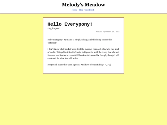 blog/hello-everypony screenshot