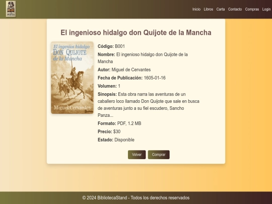 page/libro/quijote screenshot