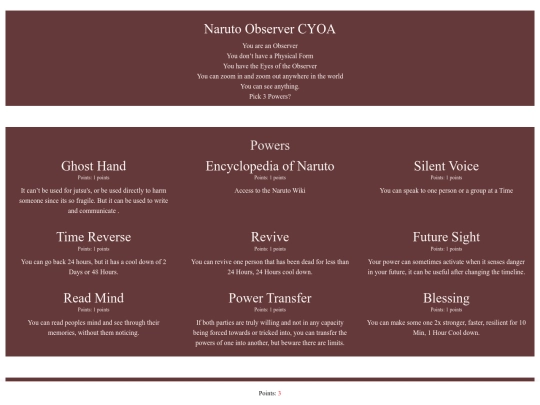 Naruto Observer CYOAV1 screenshot