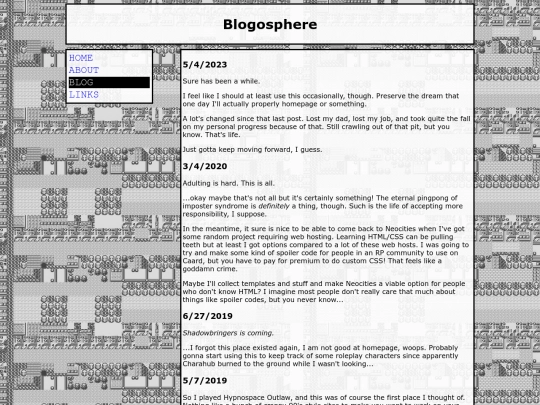 blog screenshot