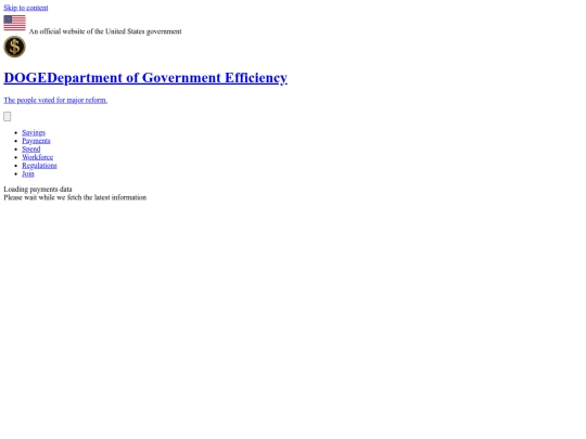 DOGE/payments screenshot