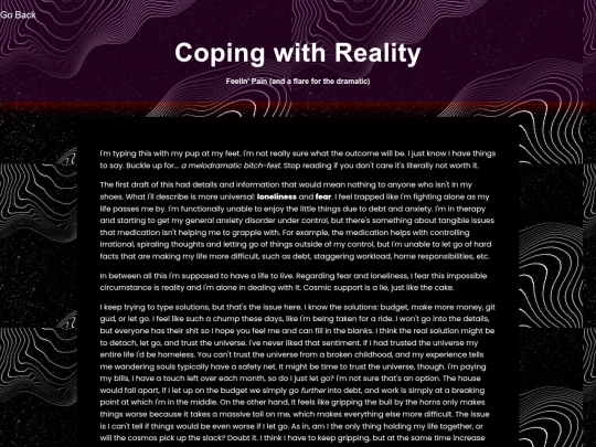 blogs/coping-with-reality screenshot